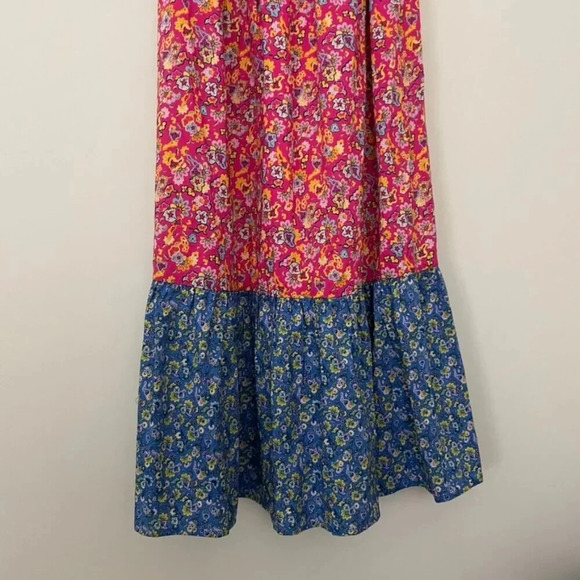 House of Harlow 1960 Pink Floral Smocked Midi Dress Size Medium - Picture 5 of 6